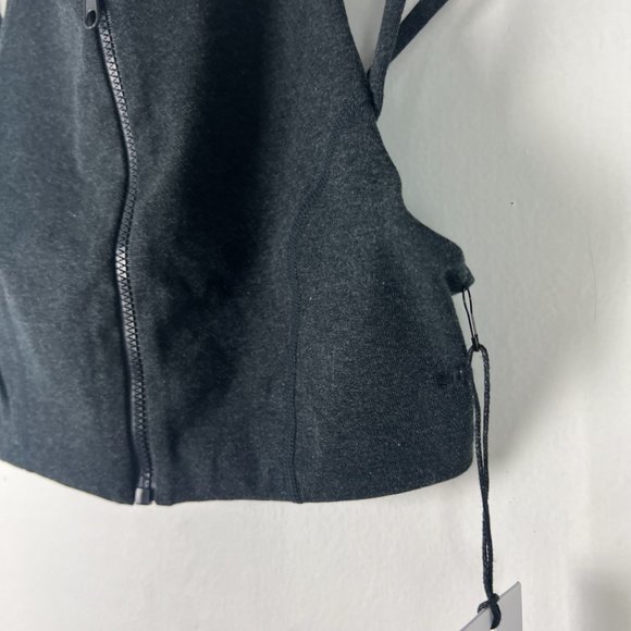 NWT WeWoreWhat Double Strap Zip Up Bra Dark Heather Grey Size Small S NEW - Picture 5 of 13
